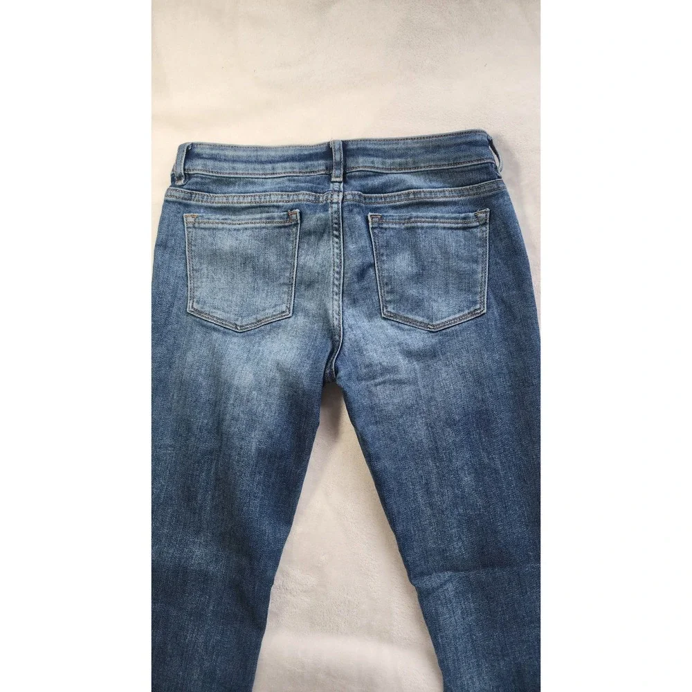 Gap Kids Girls Size 12 Regular Stretch Super Skinny Distressed Blue Jeans